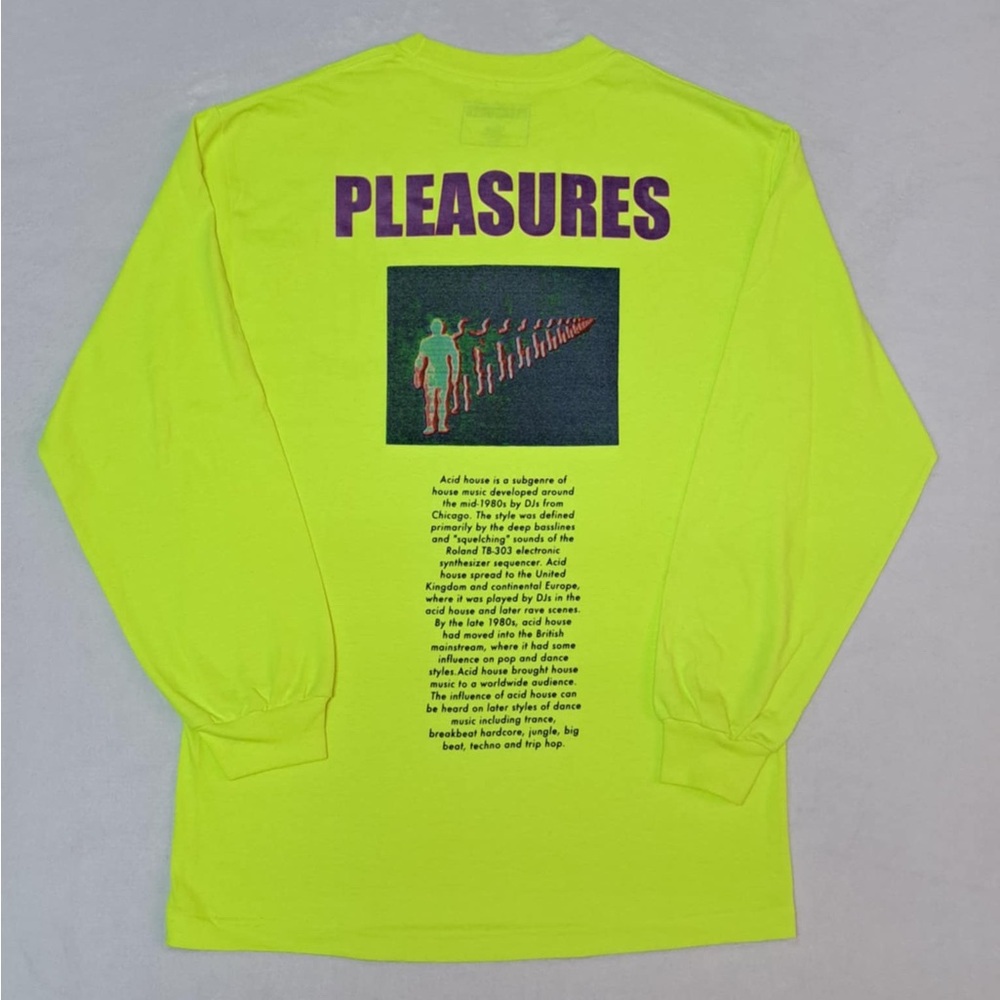 Pleasures x Acid House Long Sleeve T Shirt - Men's size MEDIUM